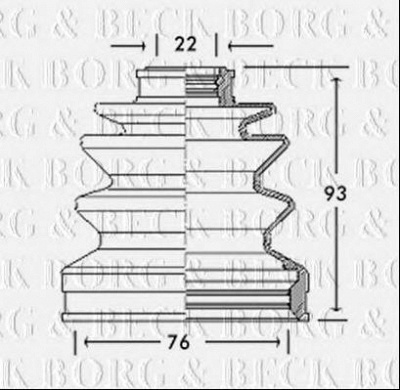 BORG & BECK bcb2662 -  Пыльник, приводной вал